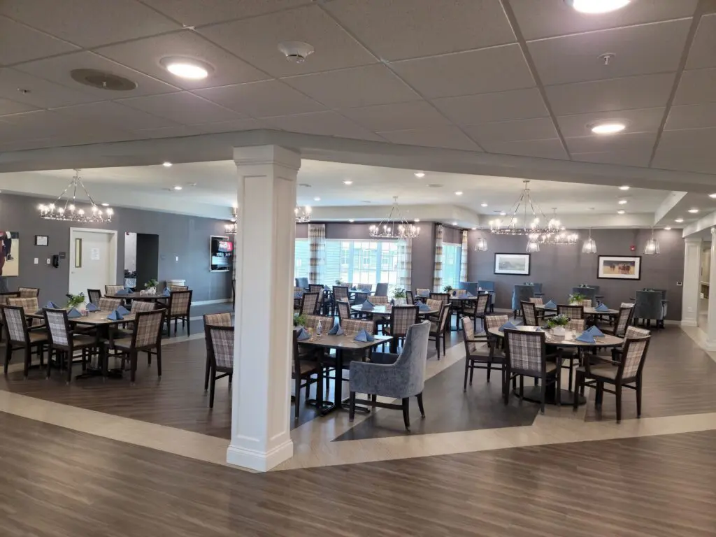 large dining area at community