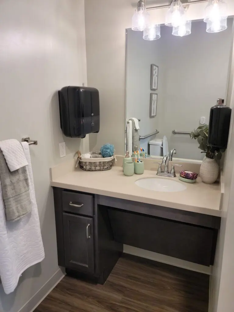 sink and vanity at Charter Senior Living of Murray
