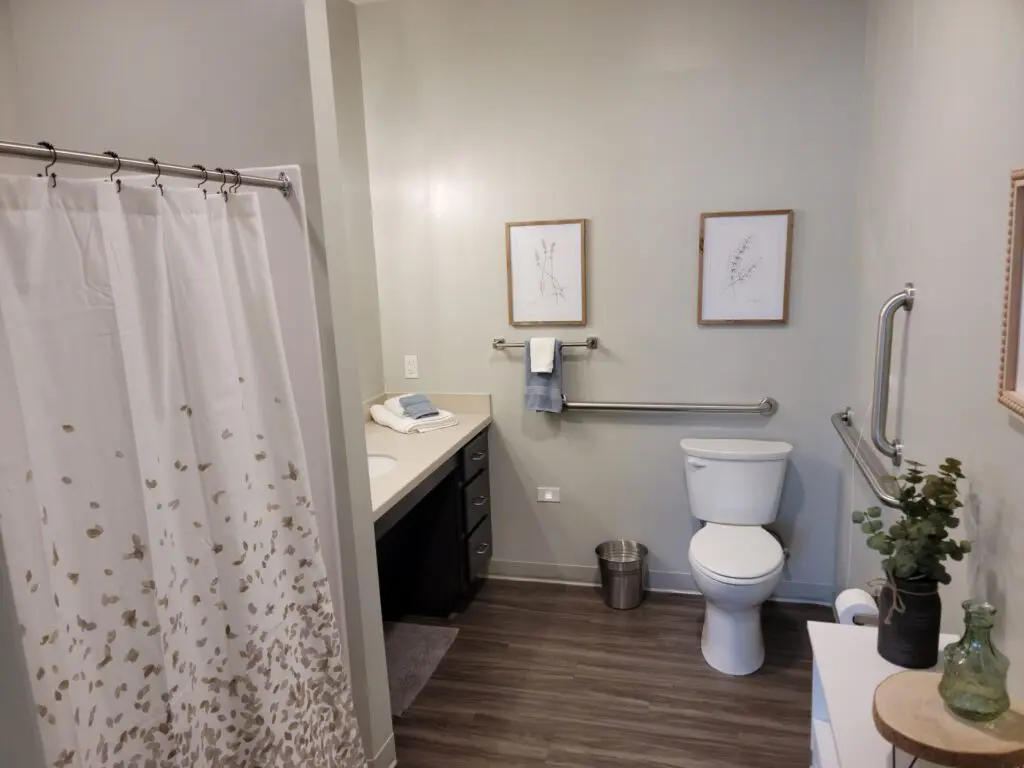 bathroom at community