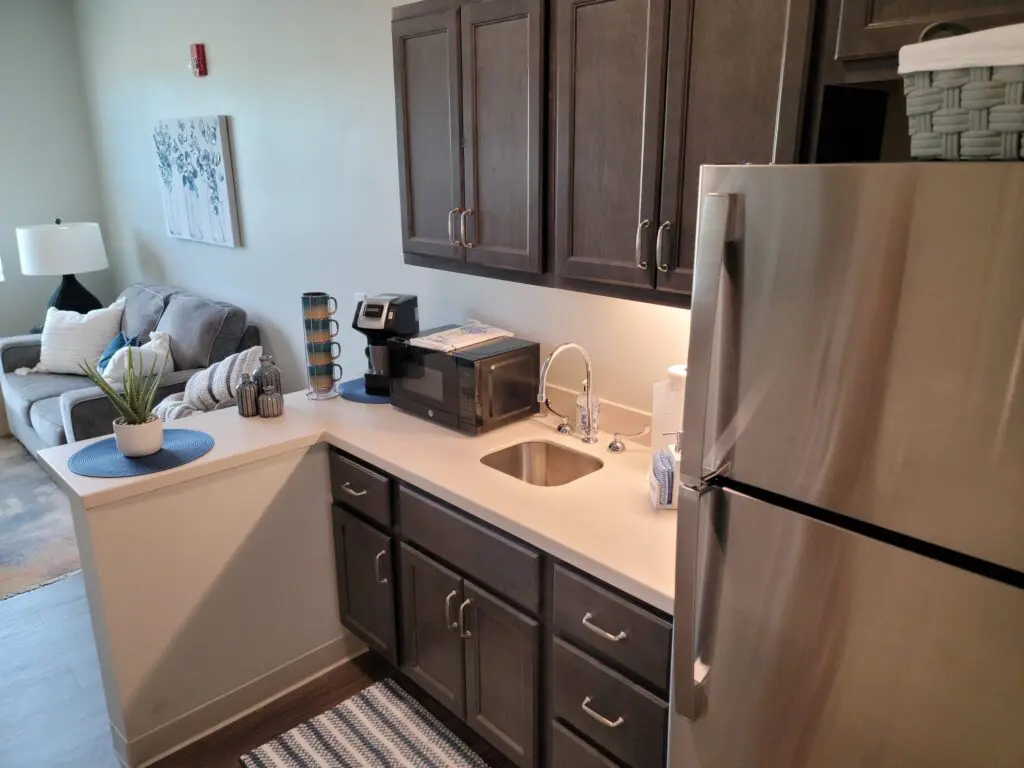 kitchenette at community
