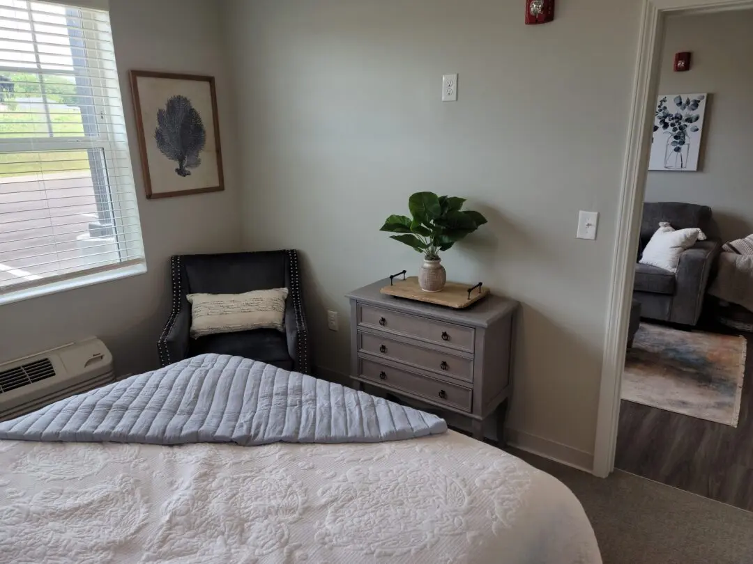 Charter Whitehouse Finished Construction - Kitchen and Living Room